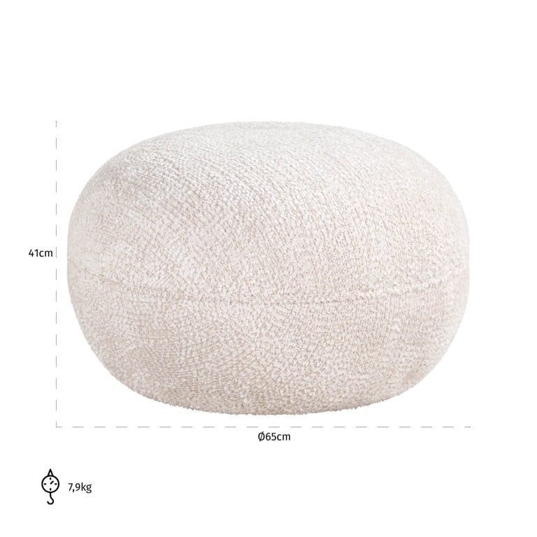 Hocker Jace Pouf (creme)