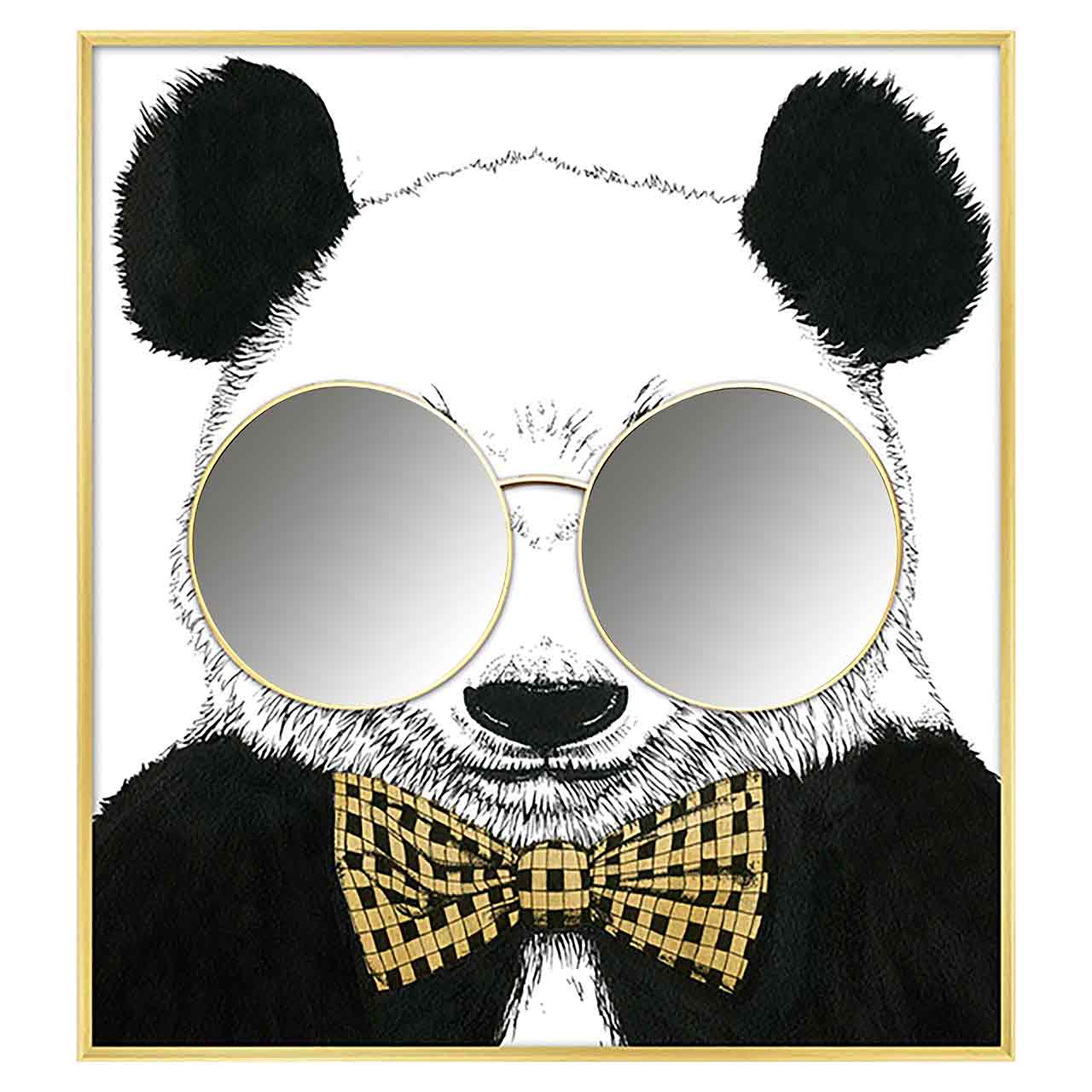 Richmond Decoration | Wandbild shiny Panda (gold)