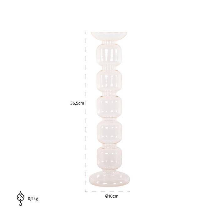 Kerzenhalter Rabia groß aus Sicherheitsglas. Schlichtes, modernes Design für große Kerzen oder Teelichter. Sorgt für eine gemütliche Atmosphäre und stilvolle Akzente.