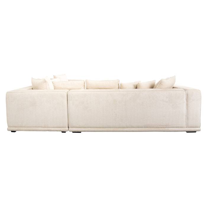 Ecksofa Lusso aus Chenille (beige)