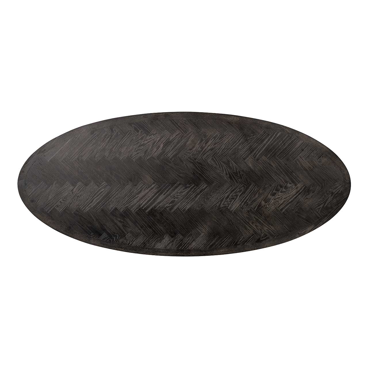 Blackbone (Brass) | Esstisch oval (schwarz rustikal) M