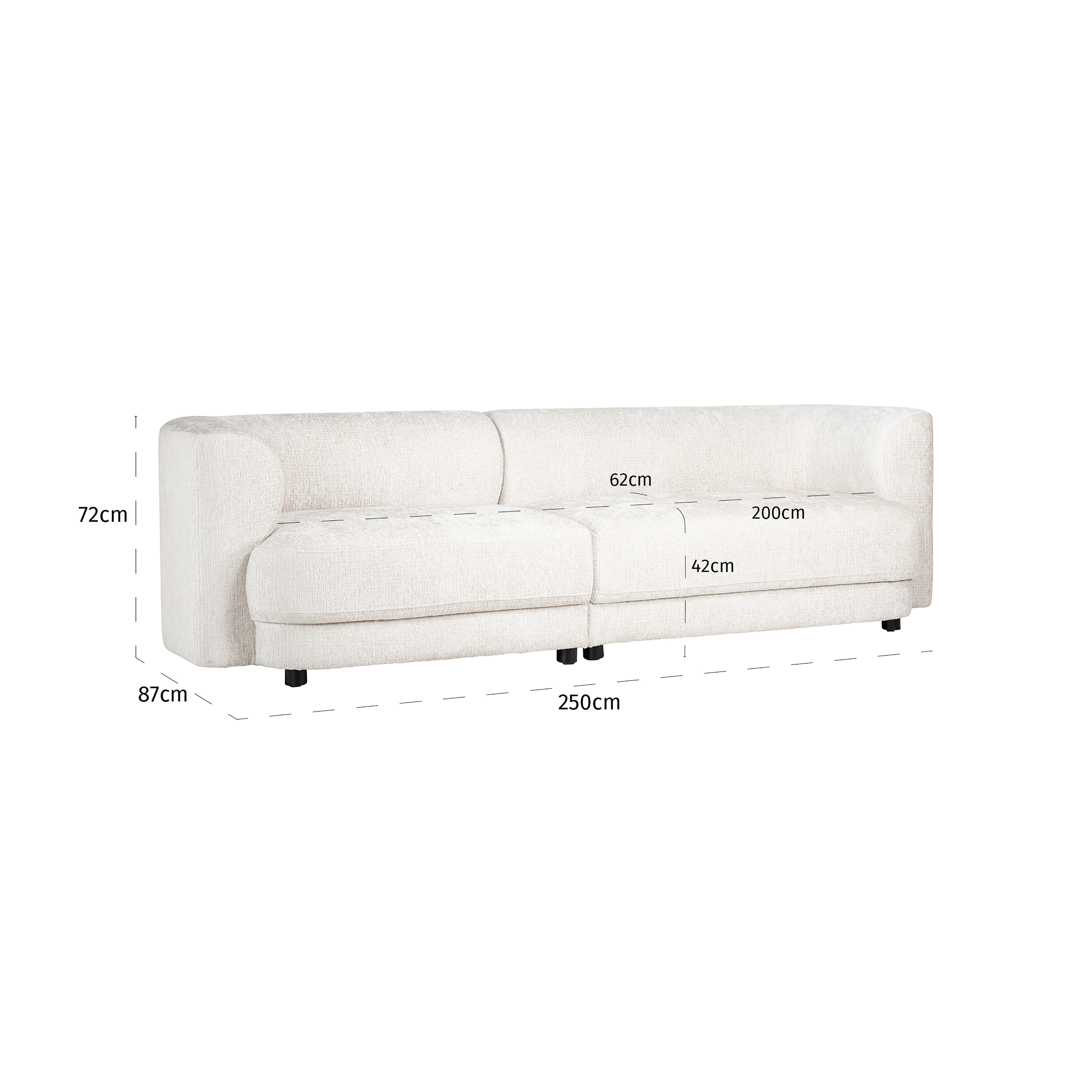 Sofa Davina (creme fusion)