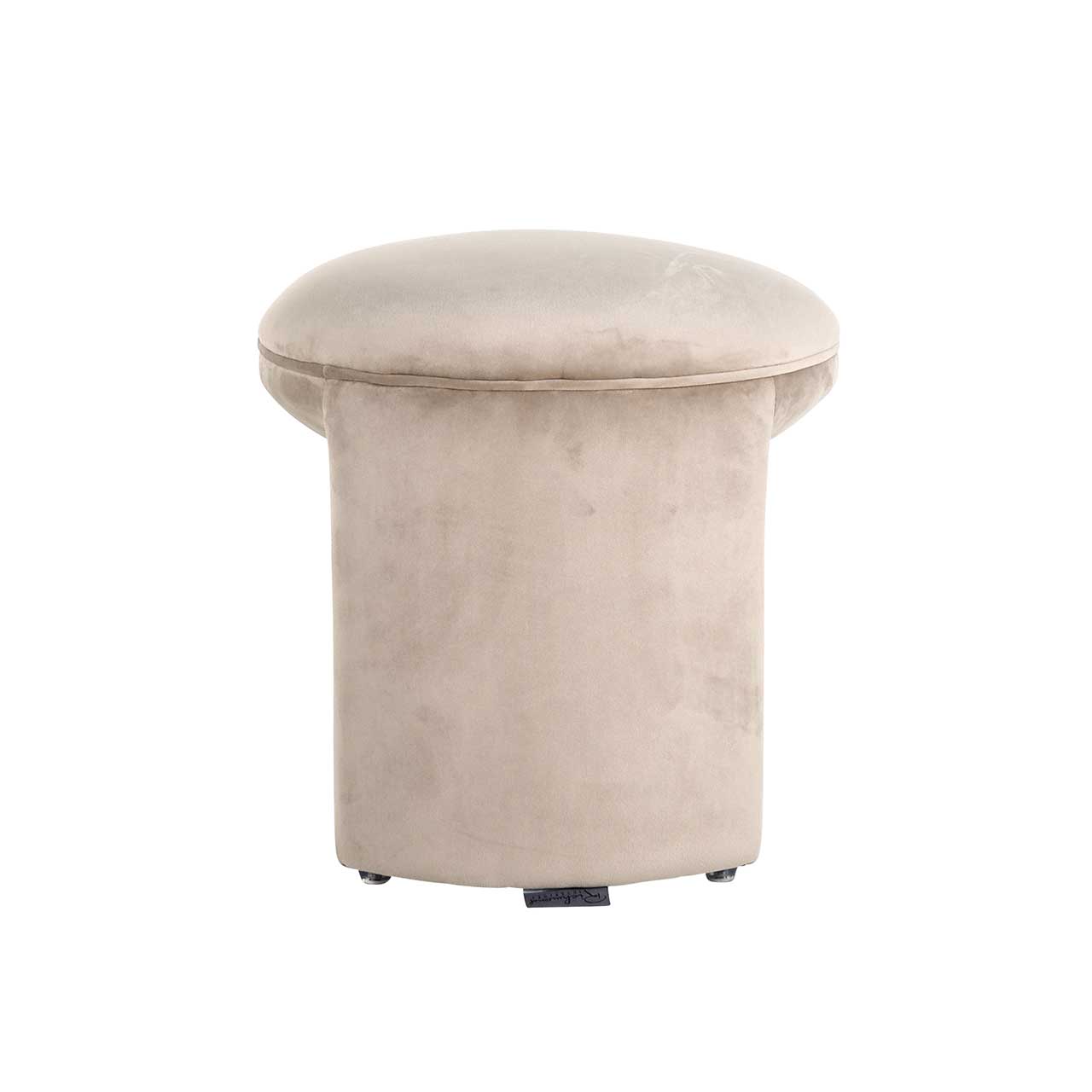 Hocker Fargo aus Samt (khaki)