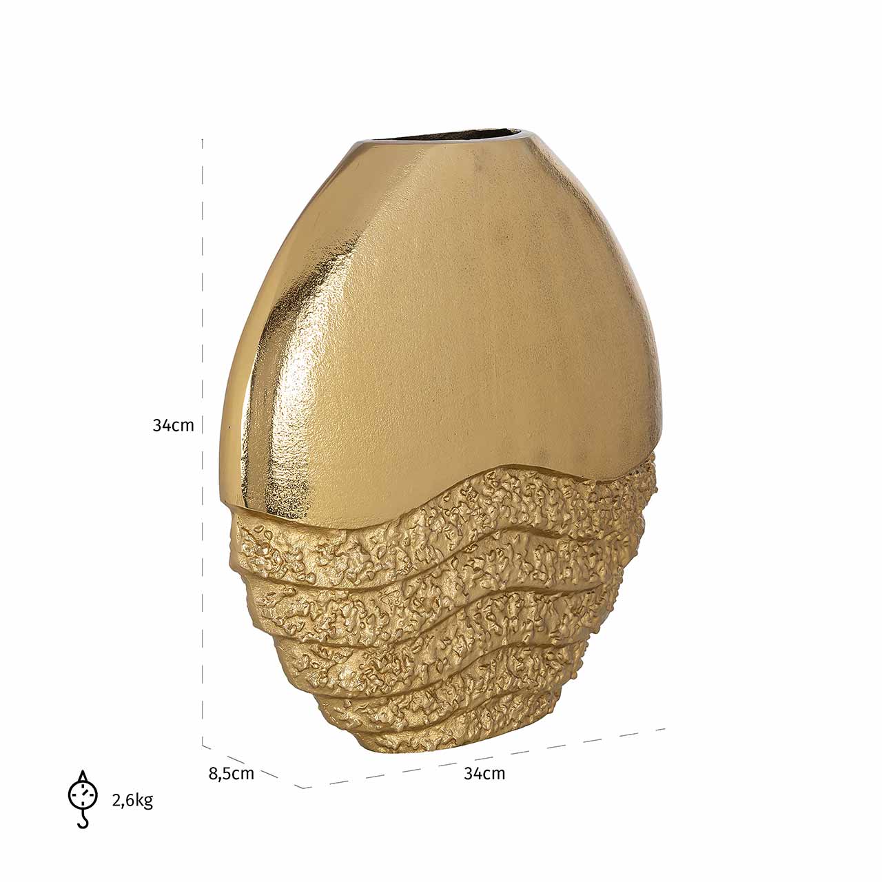 Richmond Decoration | Vase Roxy (gold) L