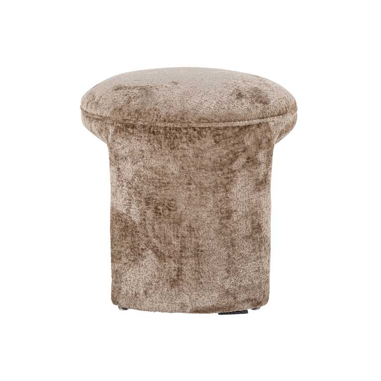 Hocker Fargo aus Chenille (taupe)