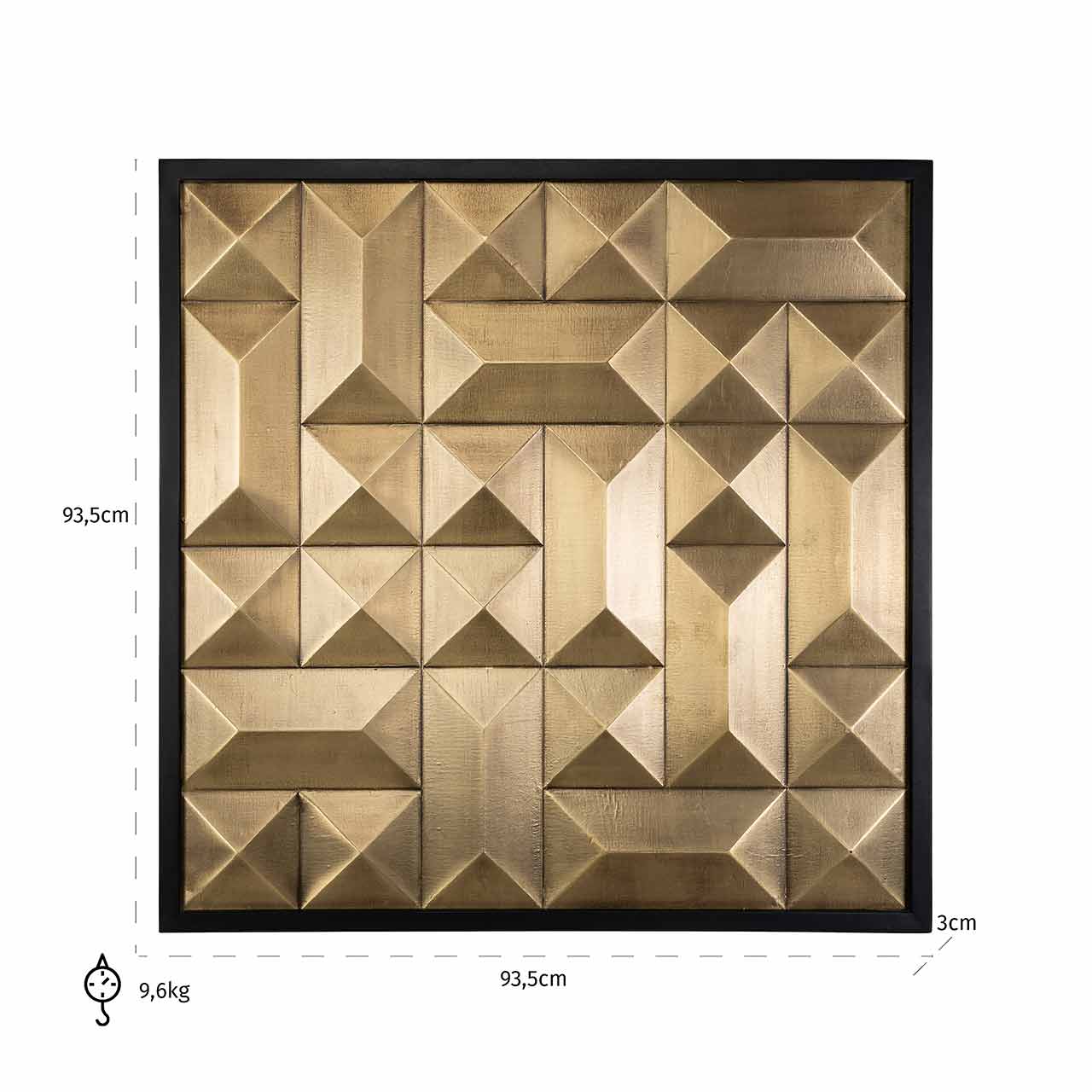 Richmond Decoration | Wandbild Tetro (gold)