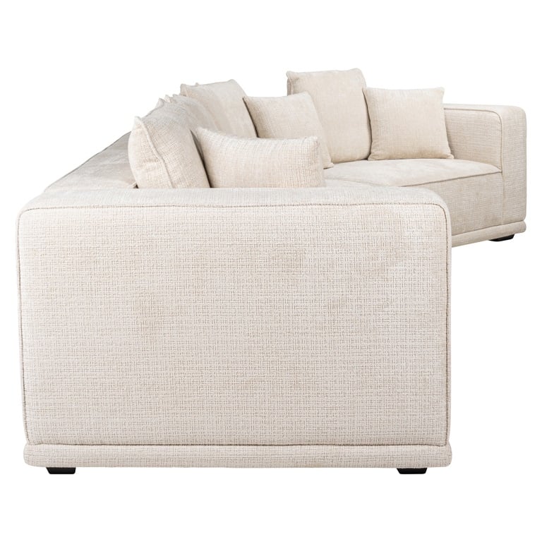 Lusso | Sofa 4-Sitzer aus Chenille (beige)