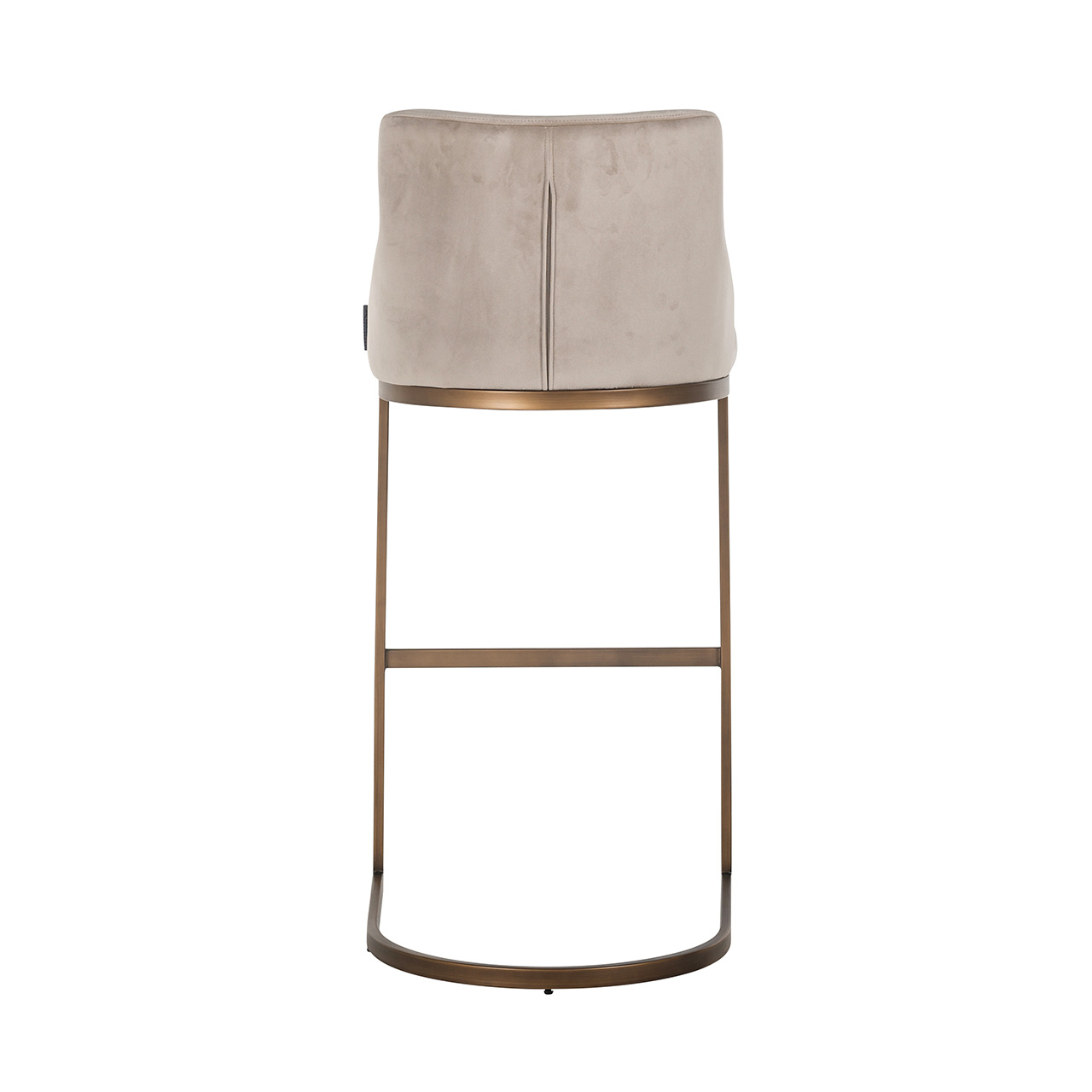 Barhocker Bolton aus Samt (khaki/gold)