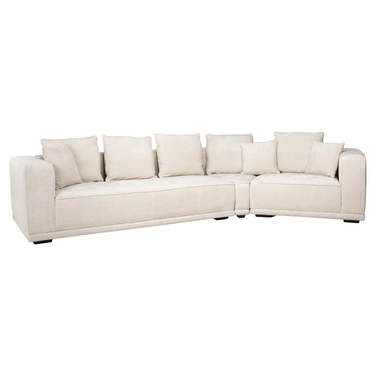 Lusso | Sofa 4-Sitzer aus Chenille (beige)