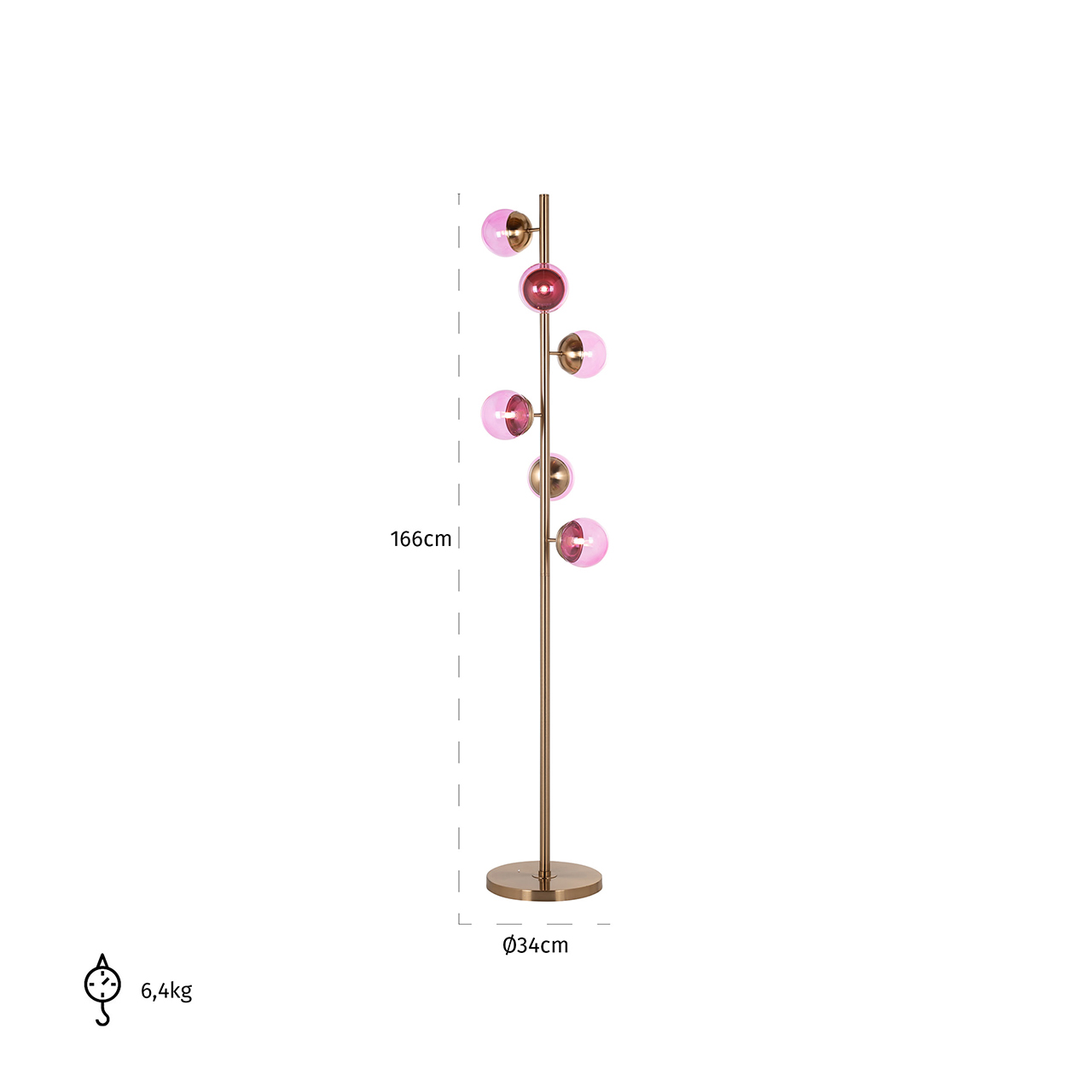 Richmond Decoration | Stehlampe Zola (pink)