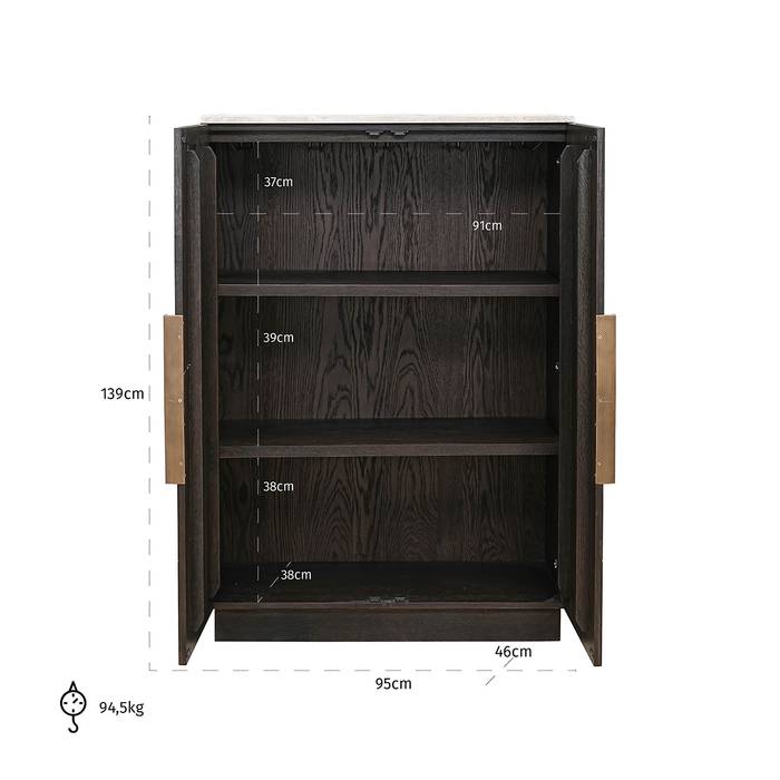 Schrank Claremont 2-türig (braun)