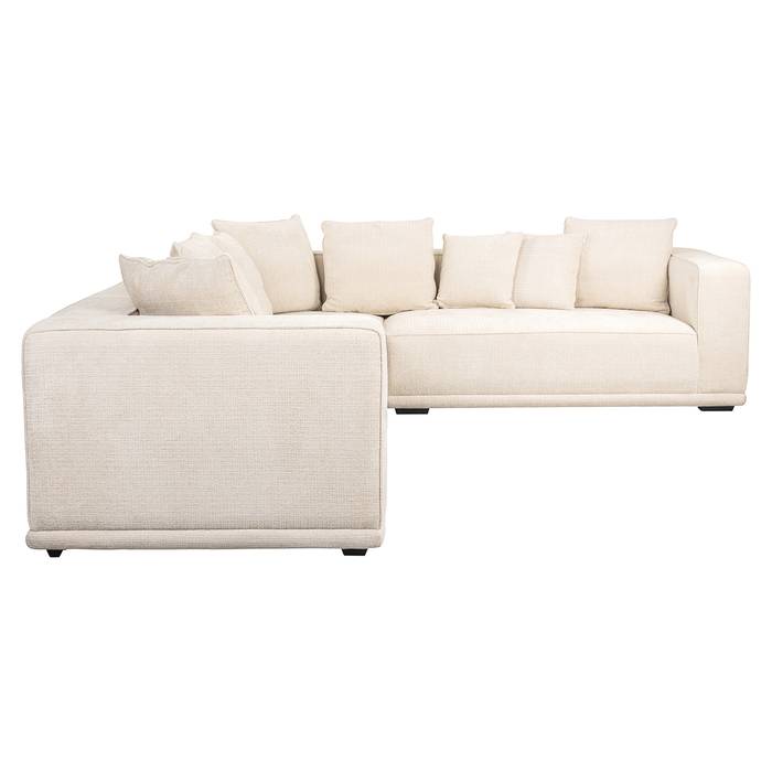 Ecksofa Lusso aus Chenille (beige)