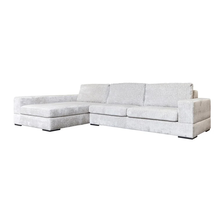 Sofa Pasha 3-Sitzer mit Lounge links (weiß)