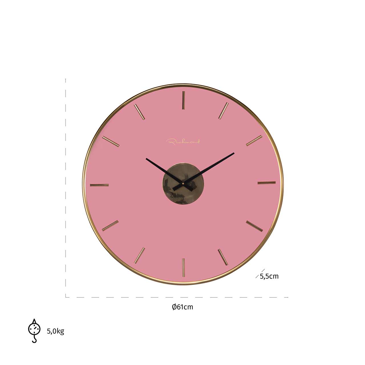 Richmond Decoration | Uhr Quincy (pink)