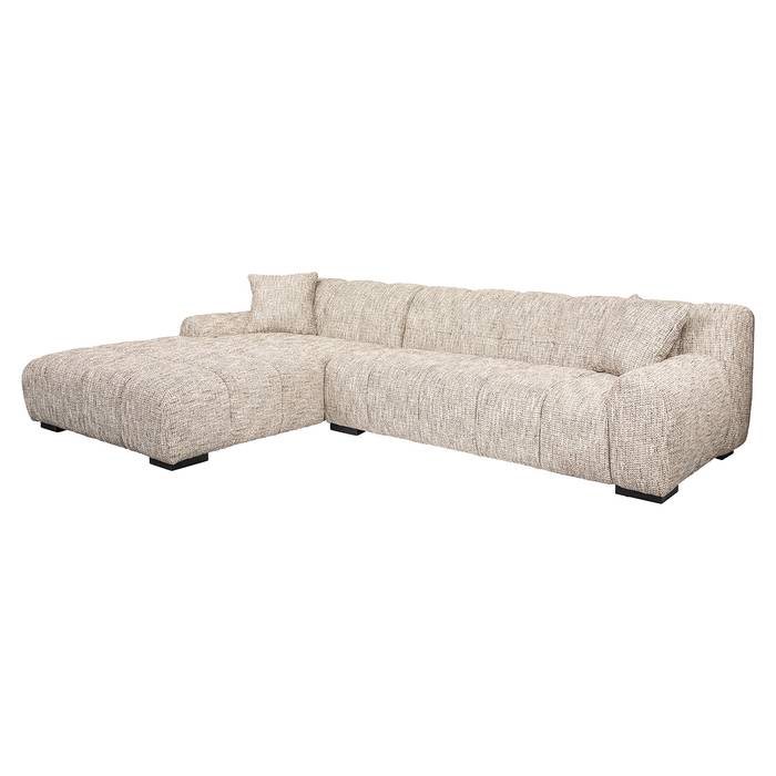 Gerne, hier ist eine kurze ALT-Beschreibung für das Sofa Hazel 3-Sitzer + Lounge links trendy nature (Be Trendy 01 Nature):  Das Sofa Hazel 3-Sitzer + Lounge links trendy nature ist ein großes und bequemes Ecksofa in einem warmen, beigefarbenen Stoff.