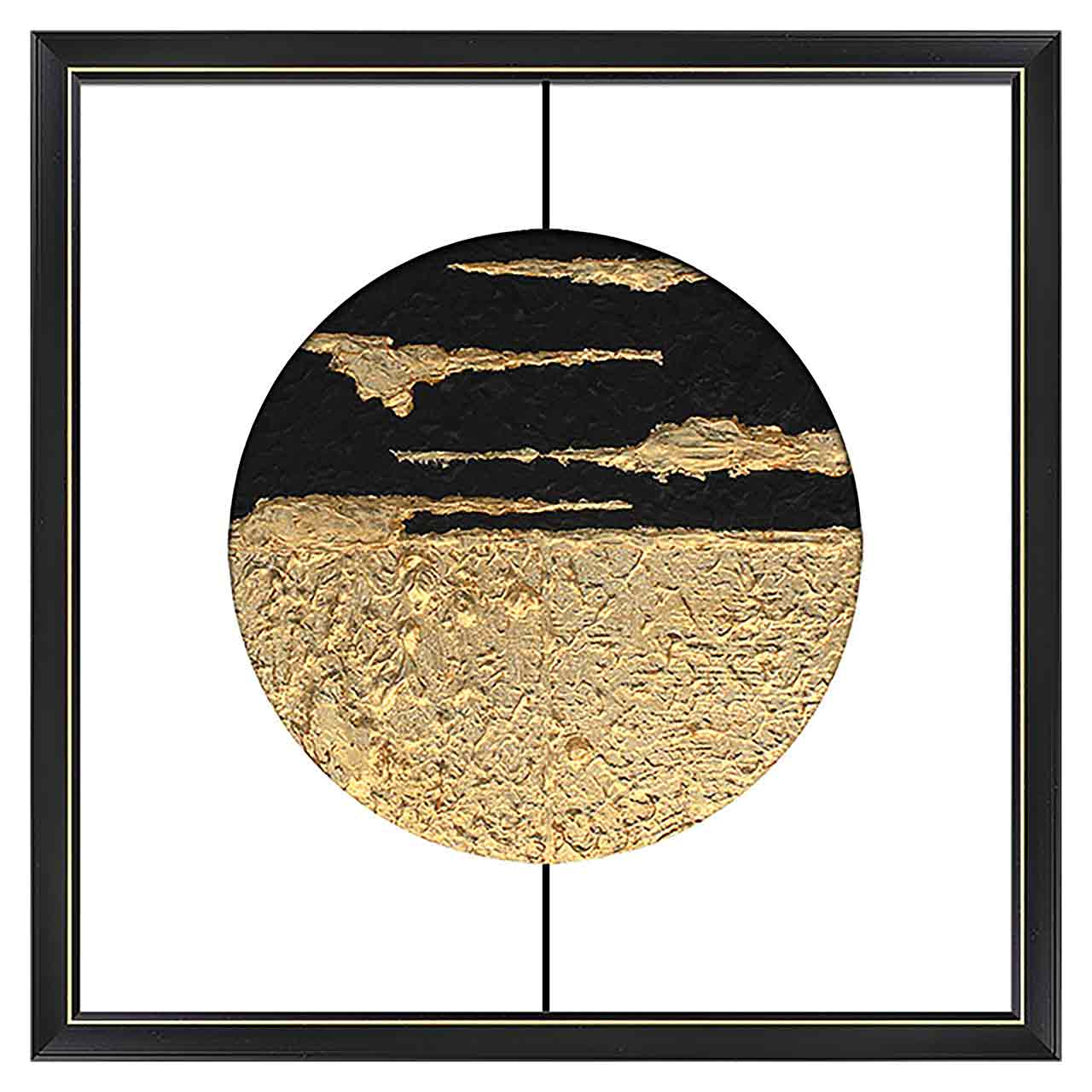 Richmond Decoration | Wandbild Moon (schwarz/gold)