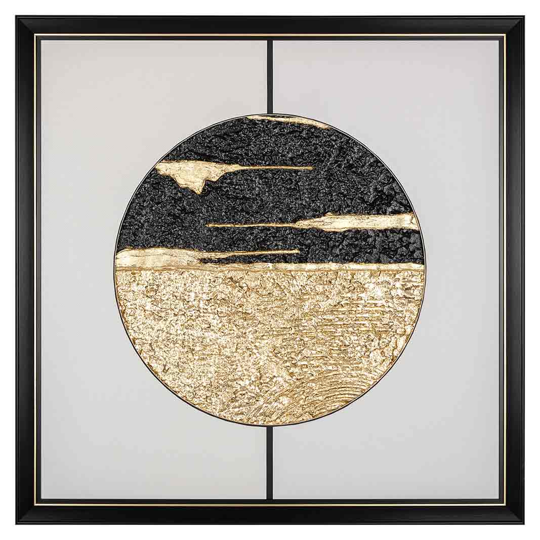 Richmond Decoration | Wandbild Moon (schwarz/gold)