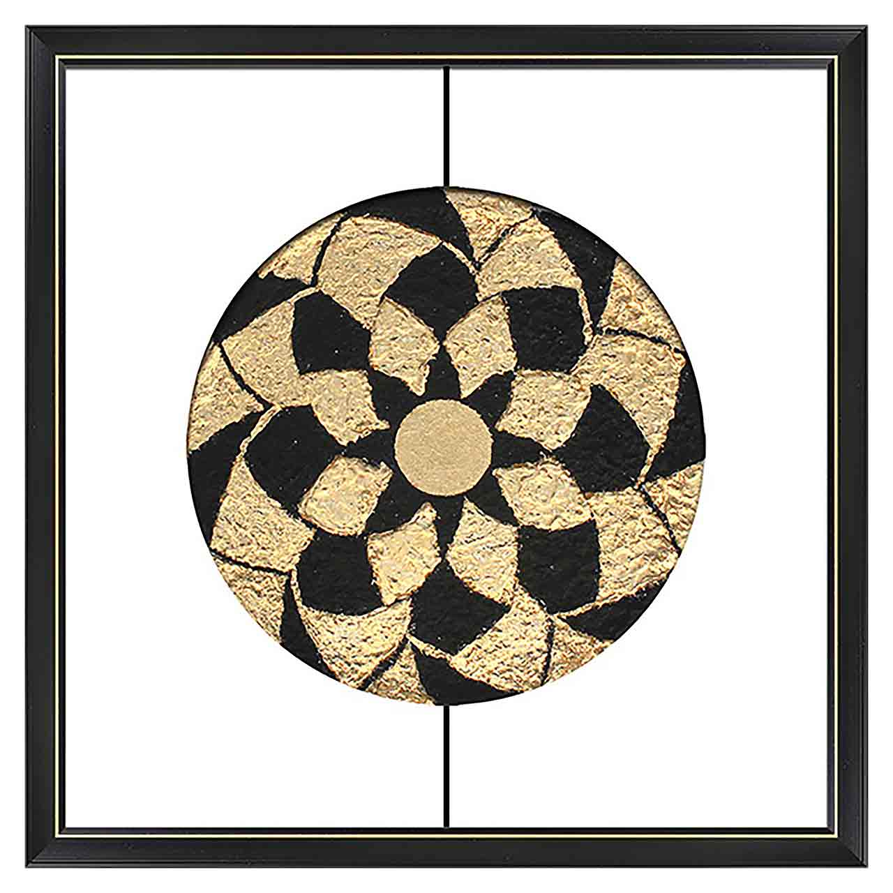 Richmond Decoration | Wandbild Sun (schwarz/gold)