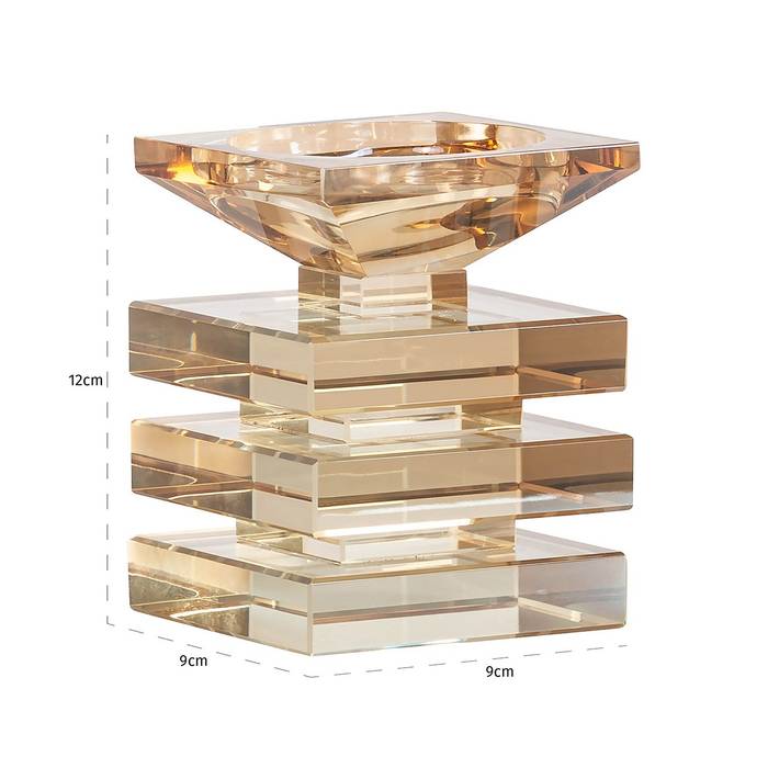 Kerzenhalter Cristel klein aus edlem Kristall. Funkelndes Design für stimmungsvolles Licht und eine einladende Atmosphäre. Ideal für Teelichter oder kleine Stumpenkerzen.