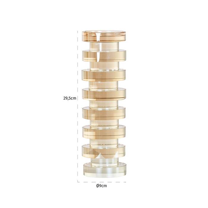 Kerzenhalter Cira groß aus Kristall. Funkelndes Design für stilvolle Lichtreflexe und eine einladende Atmosphäre. Ideal für festliche Anlässe oder als dekorativer Akzent.