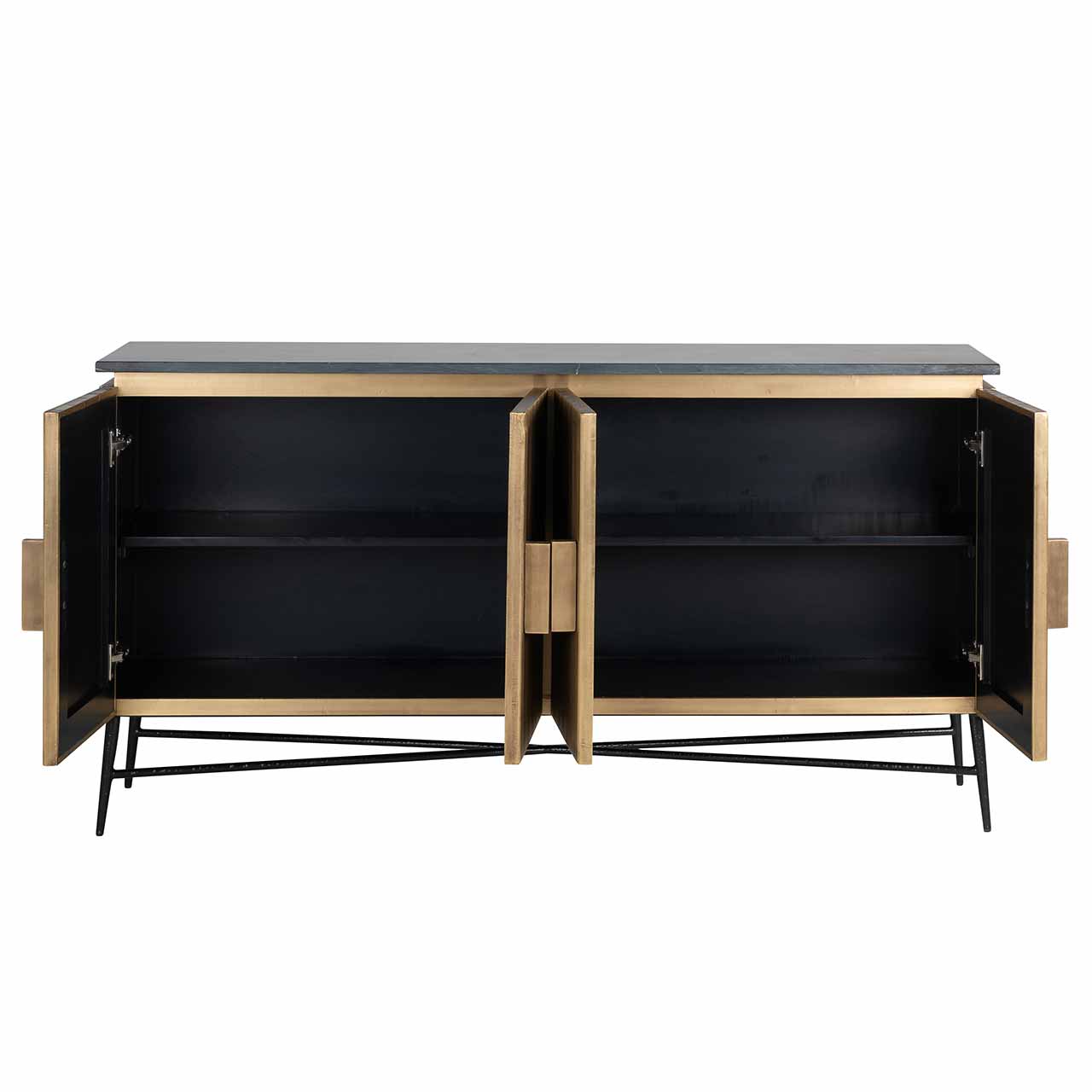 Ironville | Sideboard mit 4 Türen (gold)