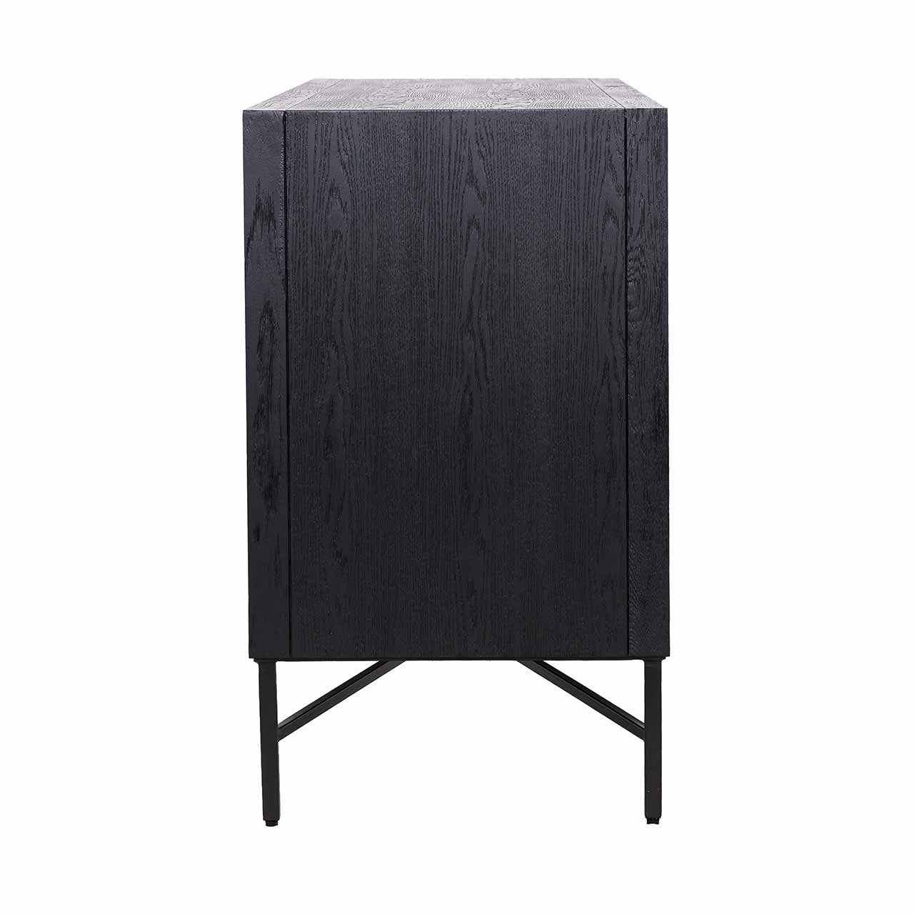 Blax | Sideboard mit 2 Schiebetüren (schwarz)