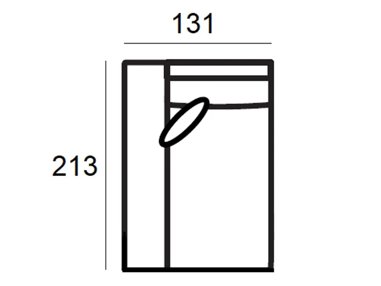 Sofa Pasha 3-Sitzer mit Lounge links (weiß)