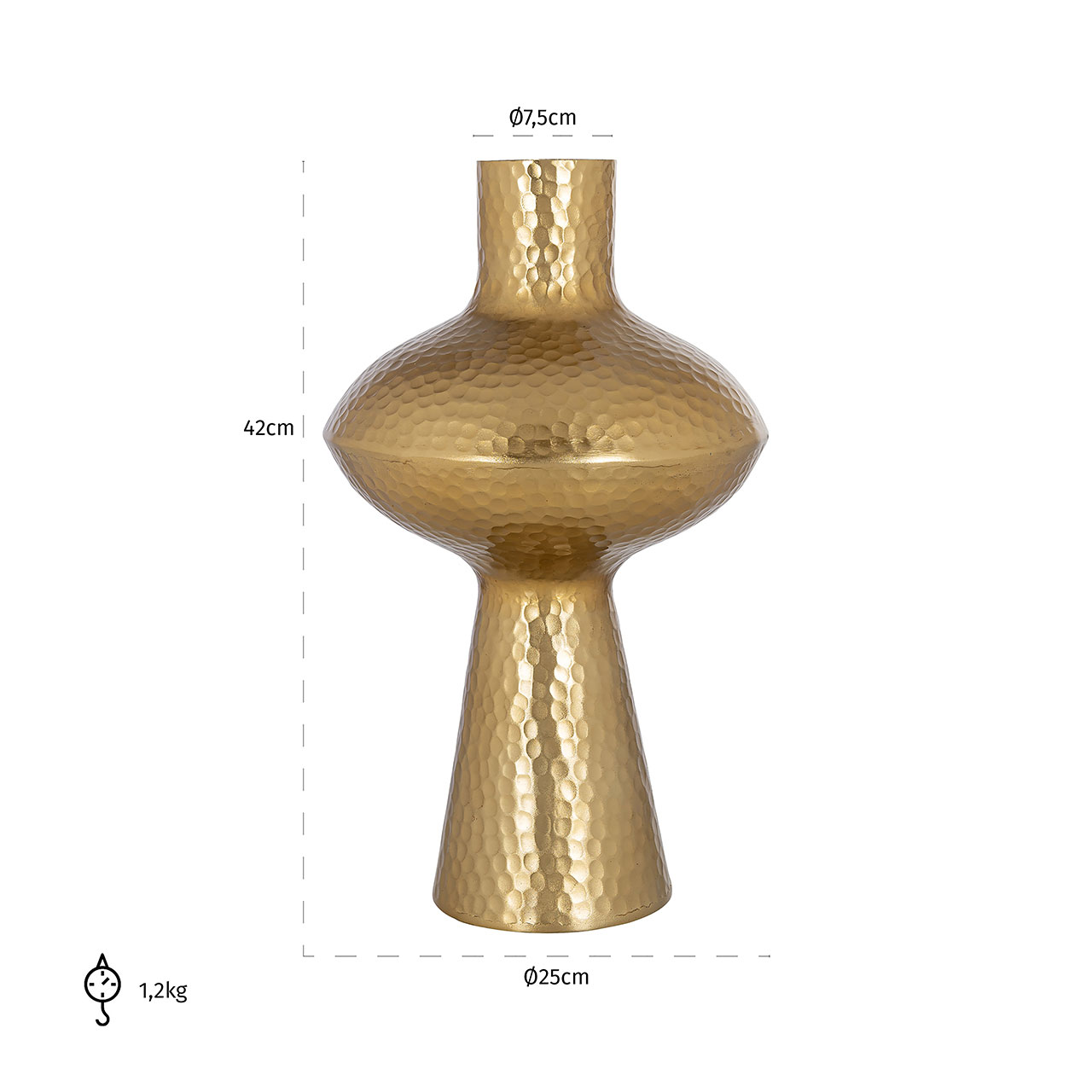 Richmond Decoration | Vase Caitlyn (gold) L