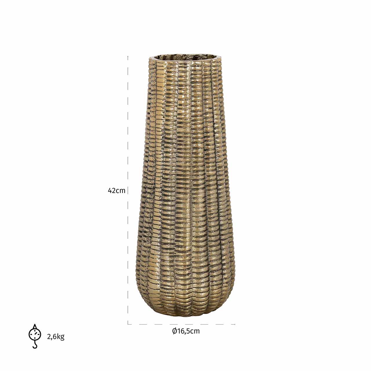 Richmond Decoration | Vase Loran (gold) L