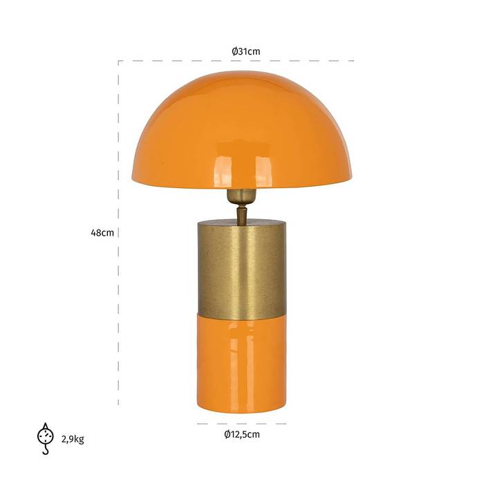 Richmond Decoration | Tischlampe Twilla (orange/gold)