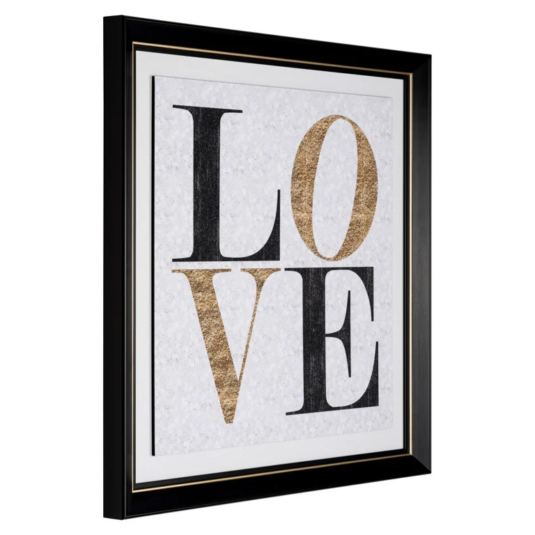 Richmond Decoration | Wandbild Amour (schwarz/gold)