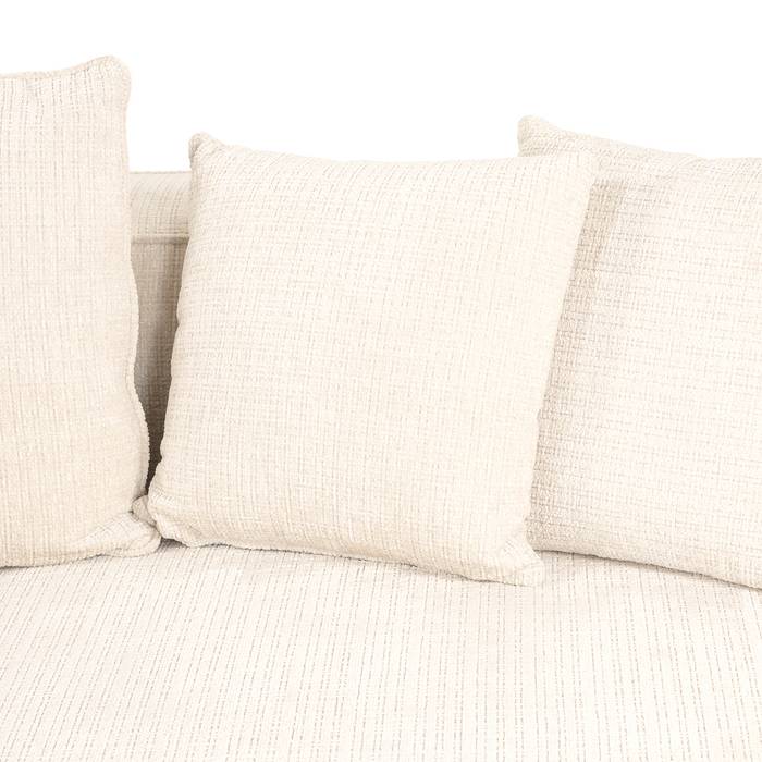 Ecksofa Lusso aus Chenille (beige)